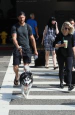 JULIANNE HOUGH and Brooks Laich at LAX AIrport in Los Angeles 08/10/2019