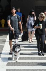 JULIANNE HOUGH and Brooks Laich at LAX AIrport in Los Angeles 08/10/2019
