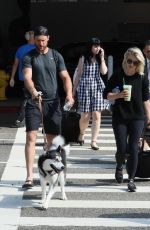 JULIANNE HOUGH and Brooks Laich at LAX AIrport in Los Angeles 08/10/2019