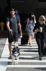 JULIANNE HOUGH and Brooks Laich at LAX AIrport in Los Angeles 08/10/2019