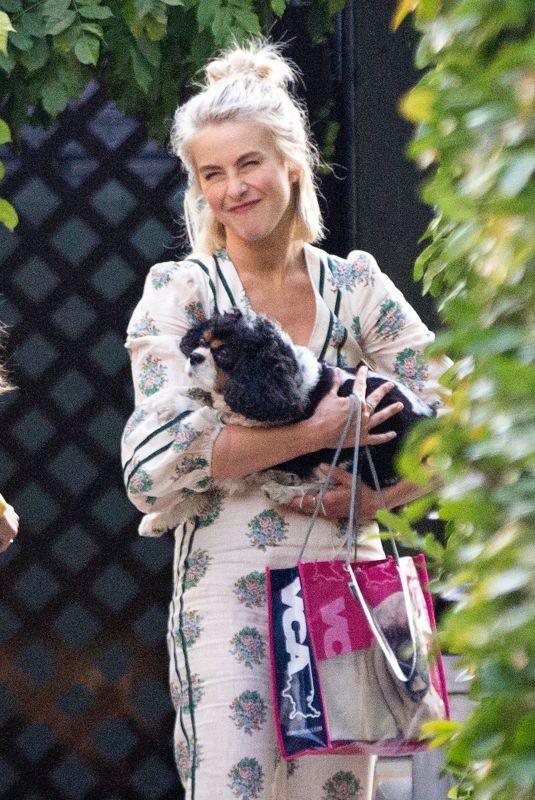 JULIANNE HOUGH Out with her Dog in Los Angeles 08/22/2019