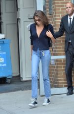 KAIA GERBER in Denim Pants and Black Converse Out in New York 08/06/2019