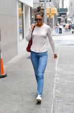 KAIE HOLMES in Denim Heading to Four Seasons Hotel in New York 08/06/2019