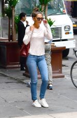 KAIE HOLMES in Denim Heading to Four Seasons Hotel in New York 08/06/2019