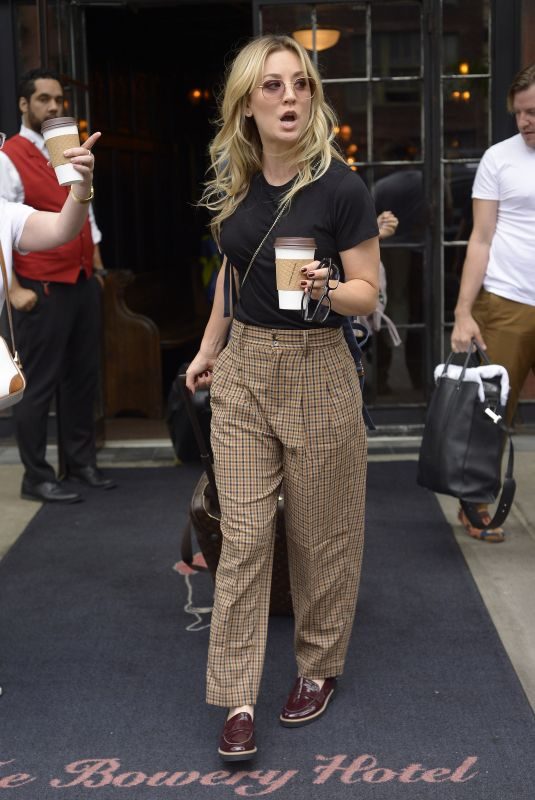 KALEY CUOCO Leaves Bowery Hotel in New York 08/13/2019