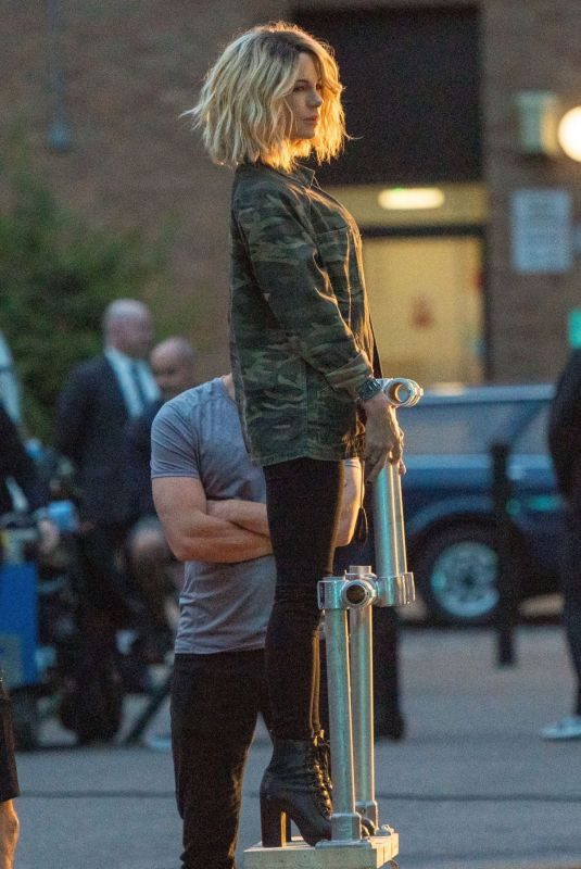KATE BECKINSALE on the Set of Jolt in London 08/09/2019