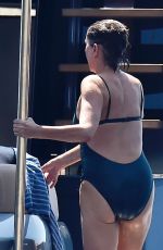 KATE MOSS and IRIS LAW at a Yacht in Portofino 08/09/2019