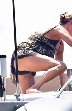 KATE MOSS and IRIS LAW at a Yacht in Portofino 08/09/2019