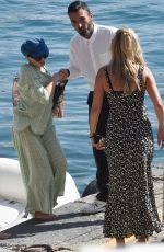KATE MOSS and SADIE FROST at a Boat in Portofino 08/11/2019