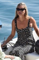 KATE MOSS and SADIE FROST at a Boat in Portofino 08/11/2019