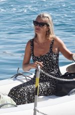 KATE MOSS and SADIE FROST at a Boat in Portofino 08/11/2019