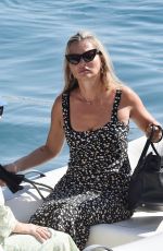 KATE MOSS and SADIE FROST at a Boat in Portofino 08/11/2019