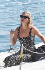 KATE MOSS and SADIE FROST at a Boat in Portofino 08/11/2019