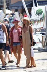 KATE MOSS and SADIE FROST Out in St Tropez 08/06/2019