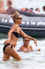 KATE MOSS in Bikini at a Beach in Saint-Tropez 08/22/2019