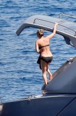 KATE MOSS in Bikini at a Boat in Portofino 08/11/2019