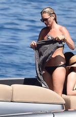 KATE MOSS in Bikini at a Boat in Portofino 08/11/2019