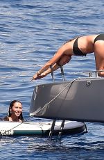 KATE MOSS in Bikini at a Boat in Portofino 08/11/2019