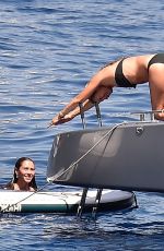 KATE MOSS in Bikini at a Boat in Portofino 08/11/2019
