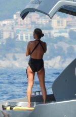 KATE MOSS in Swimsuit at a Yacht in Portofino 08/08/2019