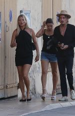 KATE MOSS< SADIE FROST and MARY CHARTERIS Out in Saint-Tropez 08/06/2019