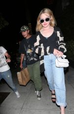 KATHRYN NEWTON and Brandon Thomas Lee at Spago Restaurant in Beverly Hills 08/21/2019