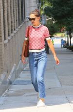 KATIE HOLMES Out and About in New York 04/08/2019