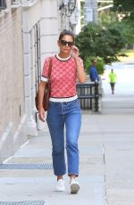 KATIE HOLMES Out and About in New York 04/08/2019