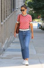 KATIE HOLMES Out and About in New York 04/08/2019