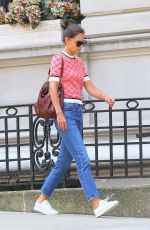 KATIE HOLMES Out and About in New York 04/08/2019