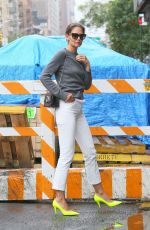 KATIE HOLMES Out and About in New York 08/28/2019