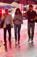 KATIE HOLMES Out on a Rainy Day in New York 08/07/2019