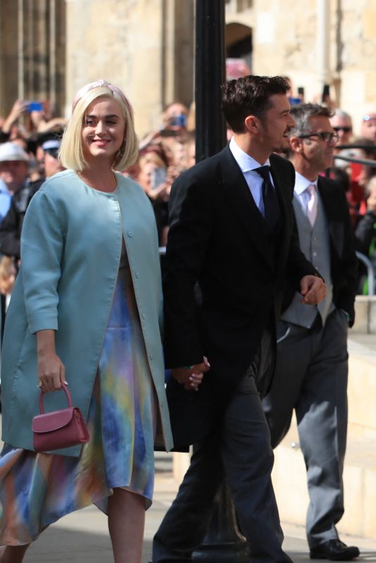 KATY PERRY and Orlando Bloom Arrives Ellie Goulding and Caspar Jopling Wedding in London 08/31/2019
