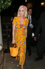KATY PERRY Arrives at Ham Yard Hotel in London 08/28/2019