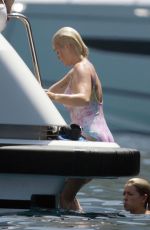 KATY PERRY in Swimsuit at a Yacht in Spain 07/26/2019