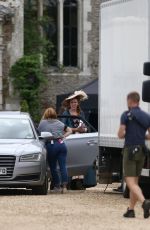 KEELEY HAWES on the Set of Rebecca and the Stars in Guildford 08/08/2019