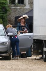 KEELEY HAWES on the Set of Rebecca and the Stars in Guildford 08/08/2019