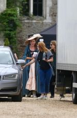 KEELEY HAWES on the Set of Rebecca and the Stars in Guildford 08/08/2019