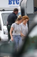 KEELEY HAWES on the Set of Rebecca and the Stars in Guildford 08/08/2019