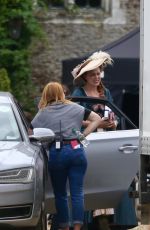 KEELEY HAWES on the Set of Rebecca and the Stars in Guildford 08/08/2019