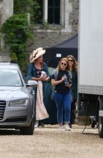 KEELEY HAWES on the Set of Rebecca and the Stars in Guildford 08/08/2019