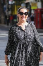 KELLY BROOK Leaves Weekend Breakfast Show in London 08/17/2019