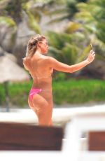 KELLY KELLY in Bikinis on the Beach in Tulum 08/19/2019