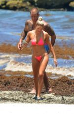 KELLY KELLY in Bikinis on the Beach in Tulum 08/19/2019