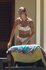 KENDALL JENNER and HAILEY BIEBER in Bikinis on Vacation in Jamaica 08/27/2019