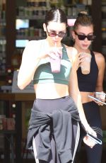 KENDALL JENNER and HAILEY BIEBER Leaves Pilates Class in West Hollywood 08/19/2019