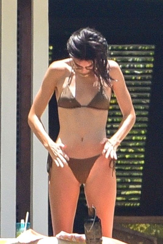 KENDALL JENNER in Bikini at Hailey Bieber