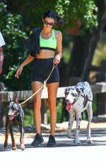 KENDALL JENNER Out Hikking with Her Dog in Los Angeles 08/14/2019