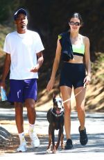 KENDALL JENNER Out Hikking with Her Dog in Los Angeles 08/14/2019