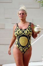KERRY KATONA in Swimsuit at a Pool in Thailand 08/25/2019